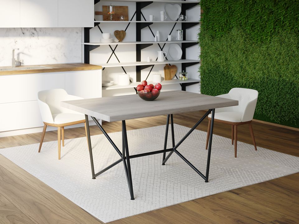 

Обеденный стол HYGGE HG160 Варде 120 х 80 х 75 см ДСП Дуб Серый