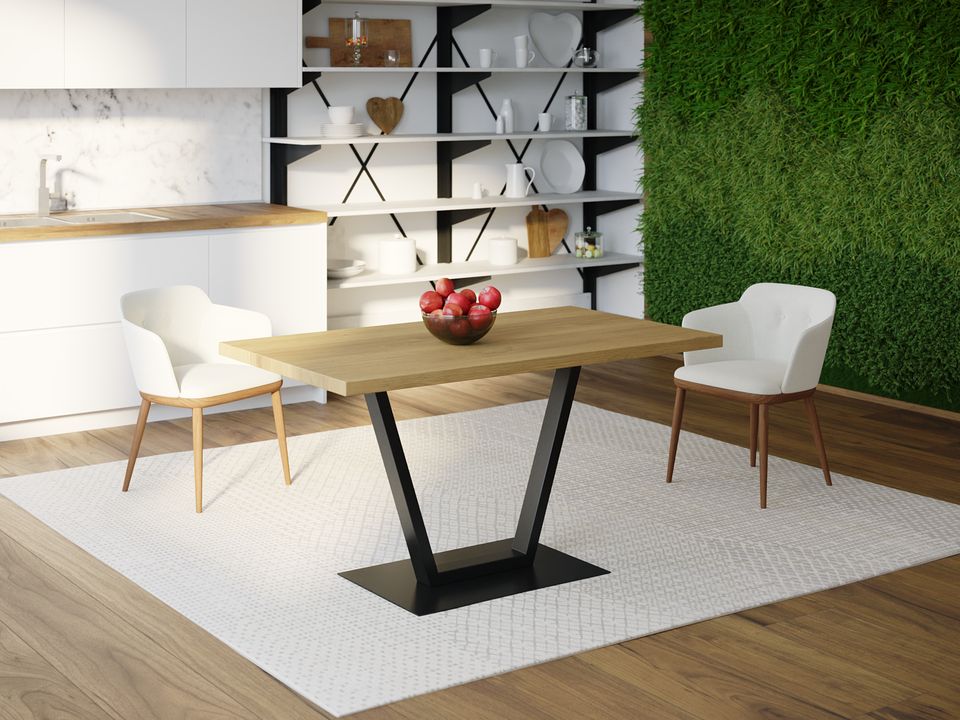 

Обеденный стол HYGGE HG129 Гіллеред 135 х 80 х 75 см ДСП Дуб Светлый