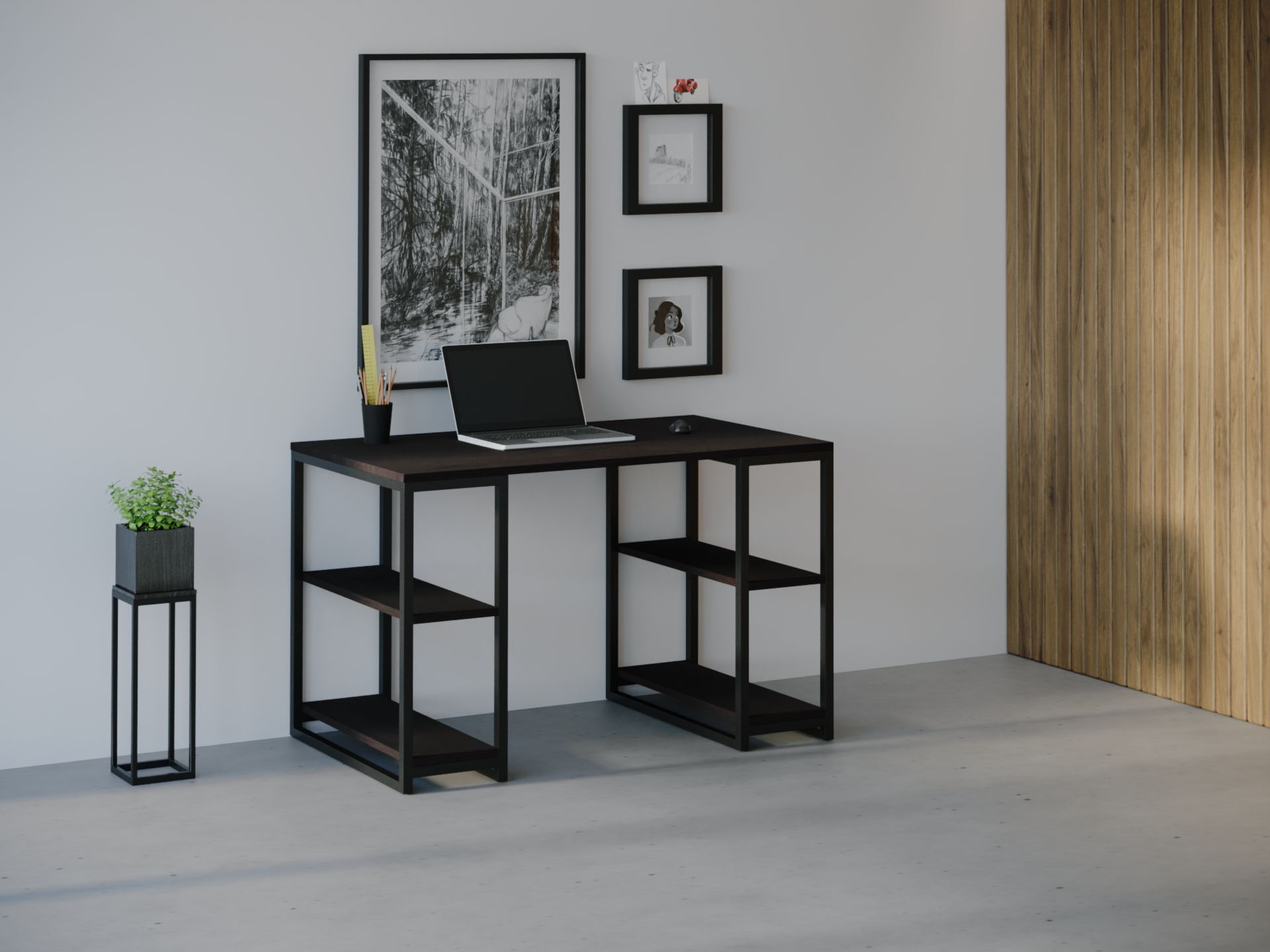 

Компьютерный стол HYGGE HG022 Струер 135 х 80 х 75 см ДСП Дуб Венге
