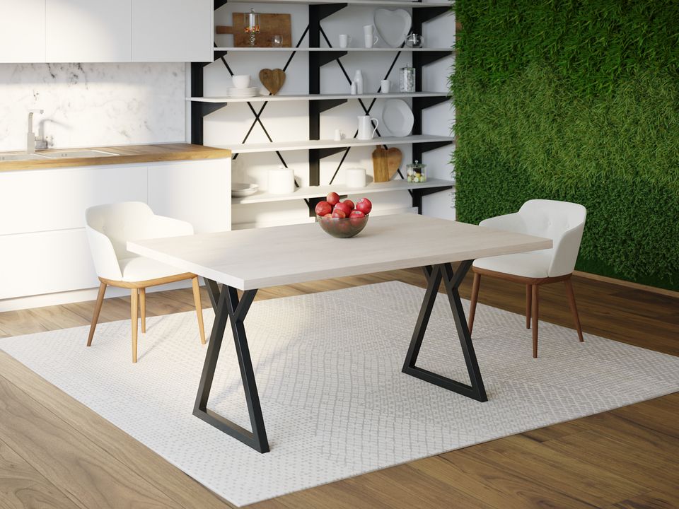 

Обеденный стол HYGGE HG162 Верлесе 150 х 80 х 75 см ДСП Дуб Белый