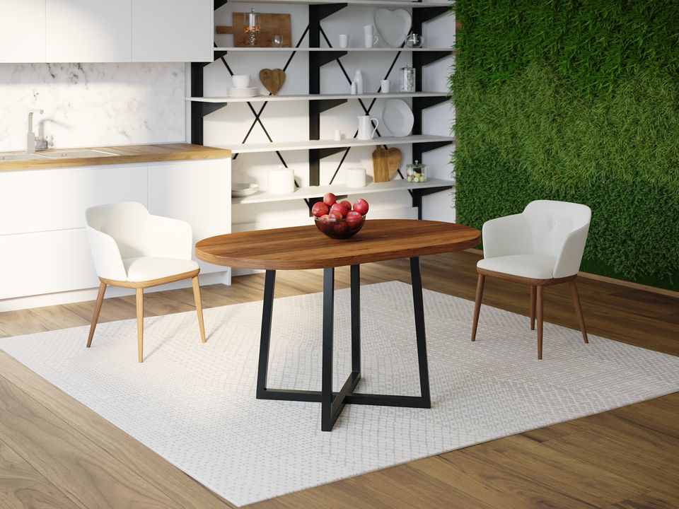 

Обеденный стол HYGGE HG132 Сьоннерборг Круглый 90 х 90 х 75 см ДСП Дуб Ореховый