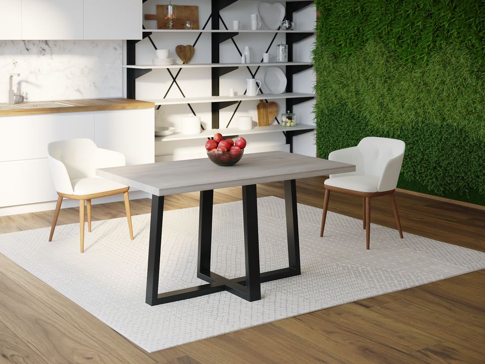 

Обеденный стол HYGGE HG167 Фредеріксверк 135 х 80 х 75 см ДСП Дуб Серый