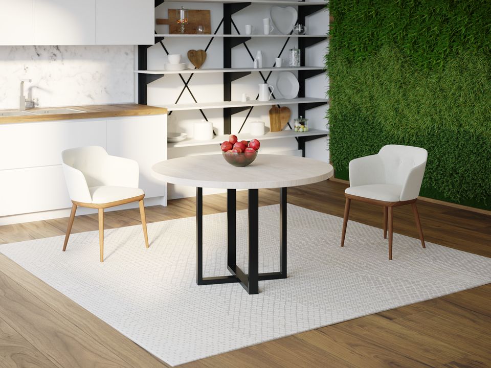 

Обеденный стол HYGGE HG135 Хйоринг Круглый 90 х 90 х 75 см ДСП Дуб Белый
