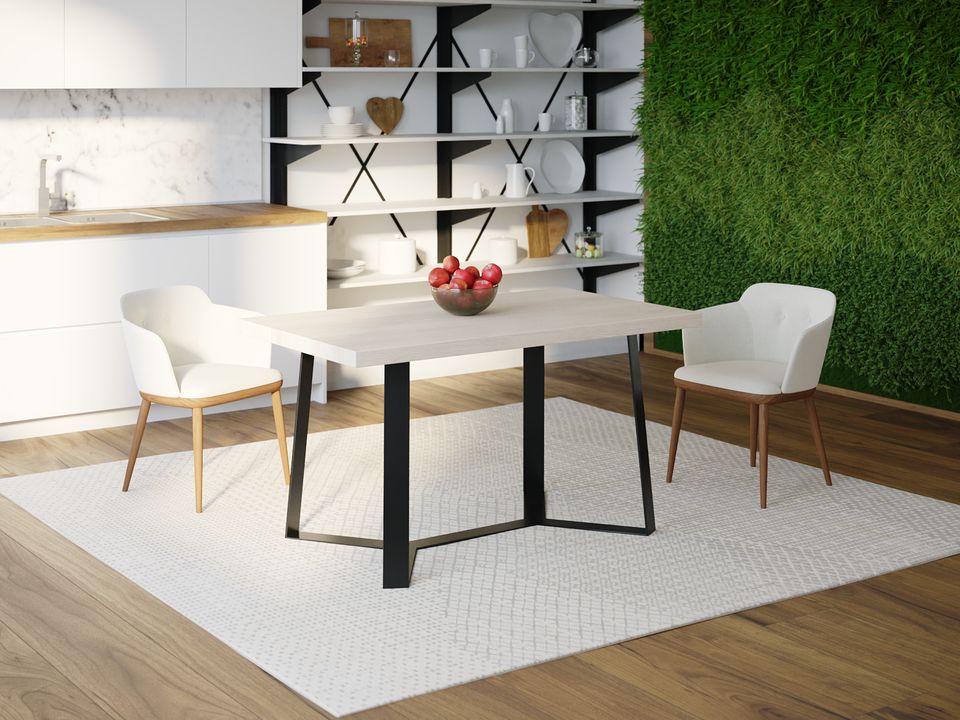 

Обеденный стол HYGGE HG113 Баллеруп 120 х 80 х 75 см ДСП Дуб Белый