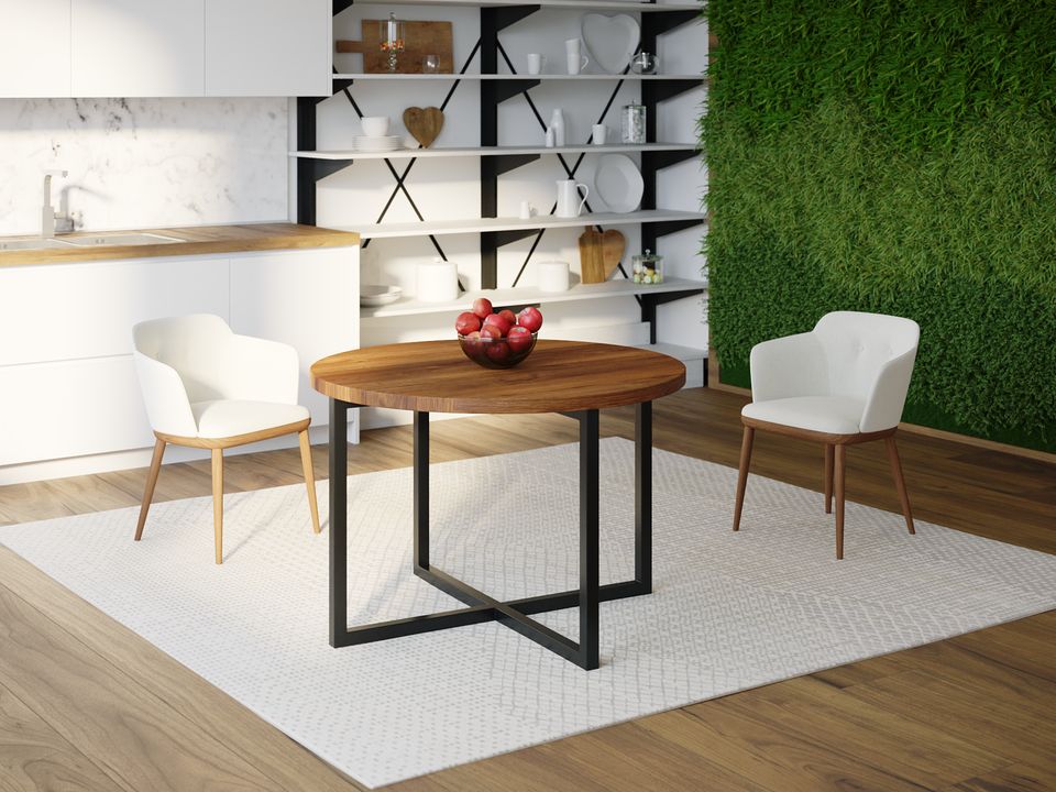 

Обеденный стол HYGGE HG117 Сількеборг Круглый 75 х 75 х 75 см ДСП Дуб Ореховый