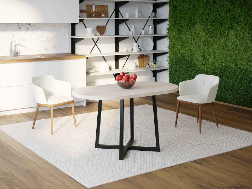 

Обеденный стол HYGGE HG132 Сьоннерборг Круглый 75 х 75 х 75 см ДСП Дуб Белый