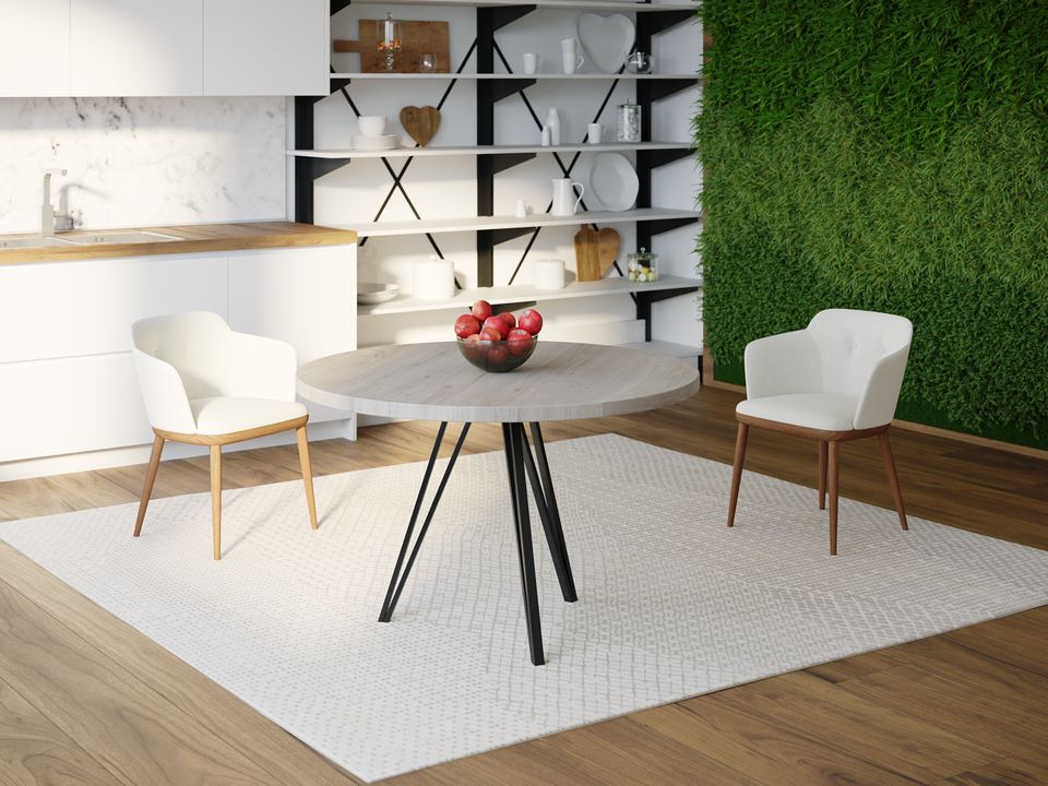 

Обеденный стол HYGGE HG130 Альбертслунд Круглый 90 х 90 х 75 см ДСП Дуб Серый