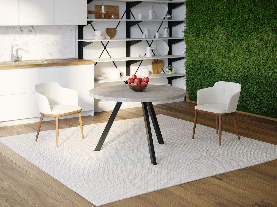 

Обеденный стол HYGGE HG121 Фредерісія Круглый 90 х 90 х 75 см ДСП Дуб Серый