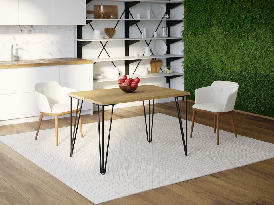 

Обеденный стол HYGGE HG119 Греве Странн 120 х 80 х 75 см ДСП Дуб Светлый