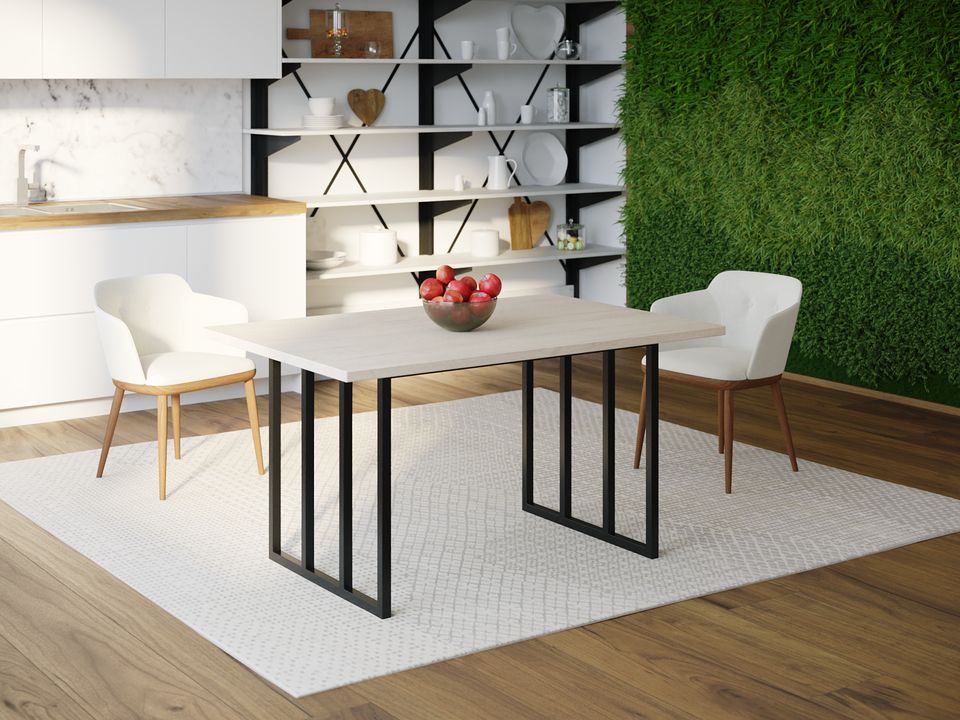 

Обеденный стол HYGGE HG170 Хобро 120 х 80 х 75 см ДСП Дуб Белый