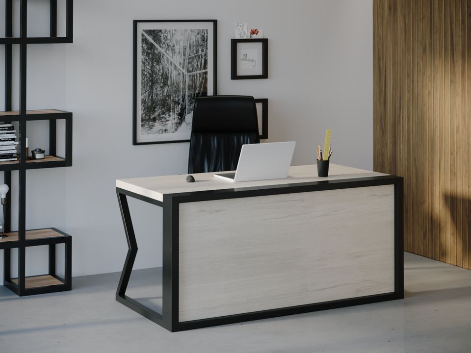

Компьютерный стол HYGGE HG126 Брьоннбю 135 х 80 х 75 см ДСП Дуб Белый