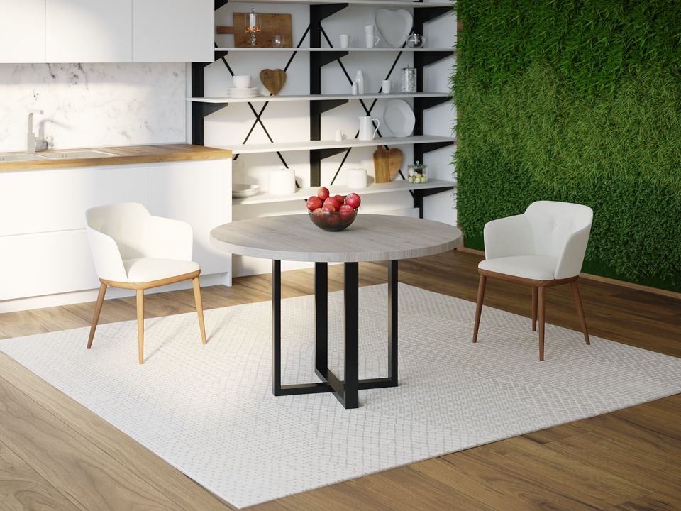 

Обеденный стол HYGGE HG135 Хйоринг Круглый 75 х 75 х 75 см ДСП Дуб Серый