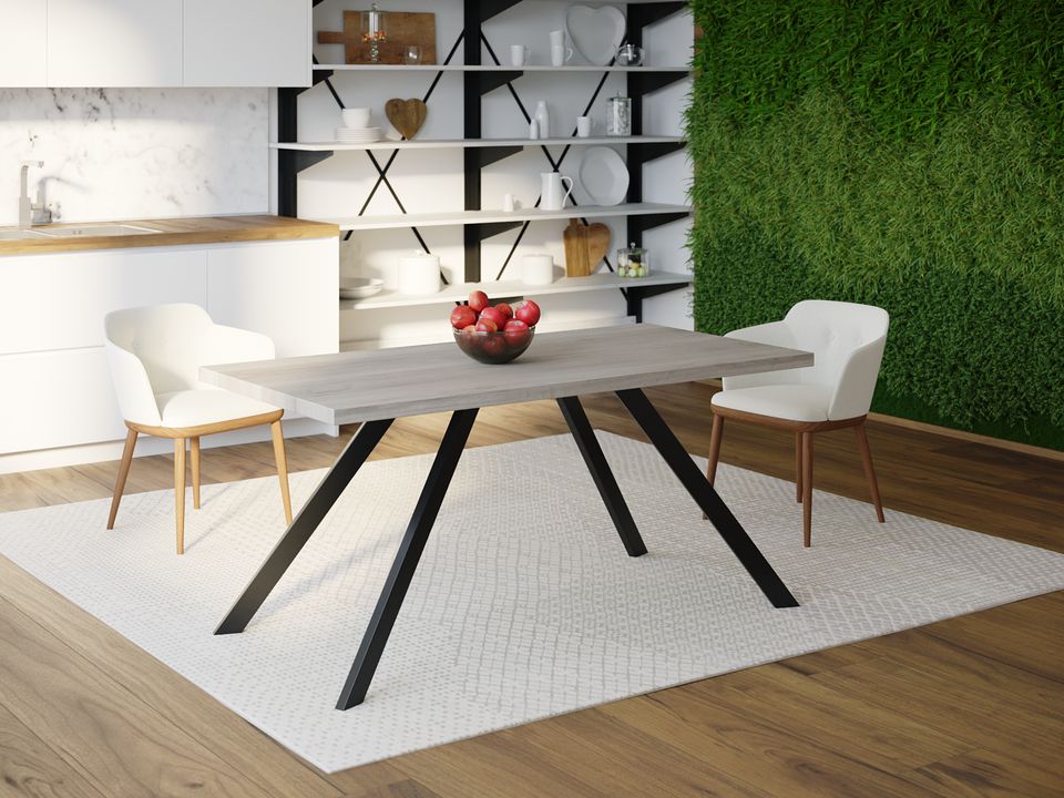 

Обеденный стол HYGGE HG168 Драгер 150 х 80 х 75 см ДСП Дуб Серый