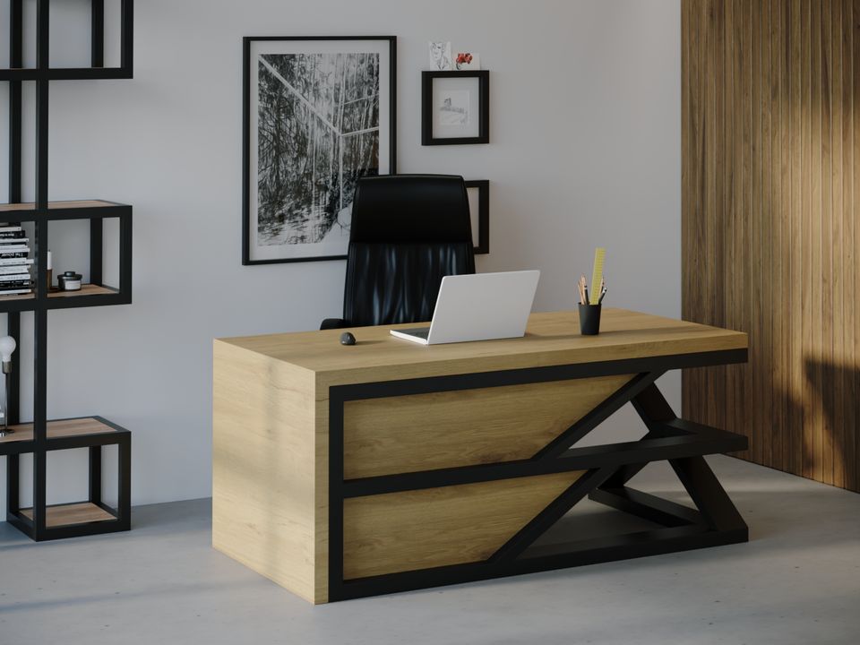 

Компьютерный стол HYGGE HG131 Герлев 135 х 80 х 75 см ДСП Дуб Светлый