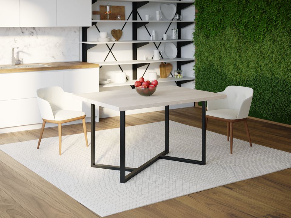 

Обеденный стол HYGGE HG103 Ольборг 120 х 80 х 75 см ДСП Дуб Белый