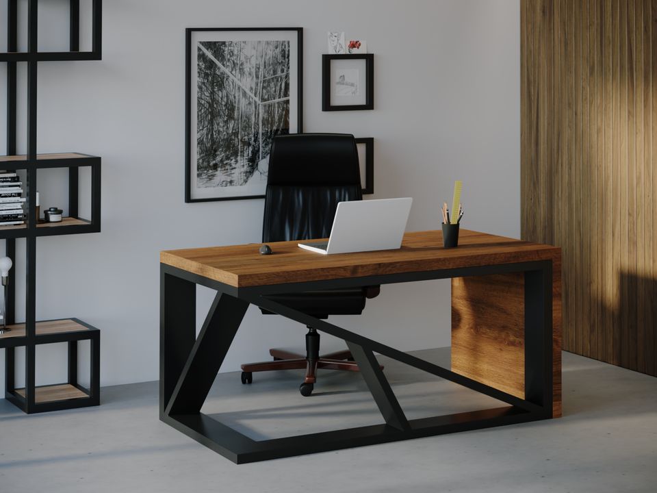 

Компьютерный стол HYGGE HG116 Гельсінгер 135 х 80 х 75 см ДСП Дуб Ореховый