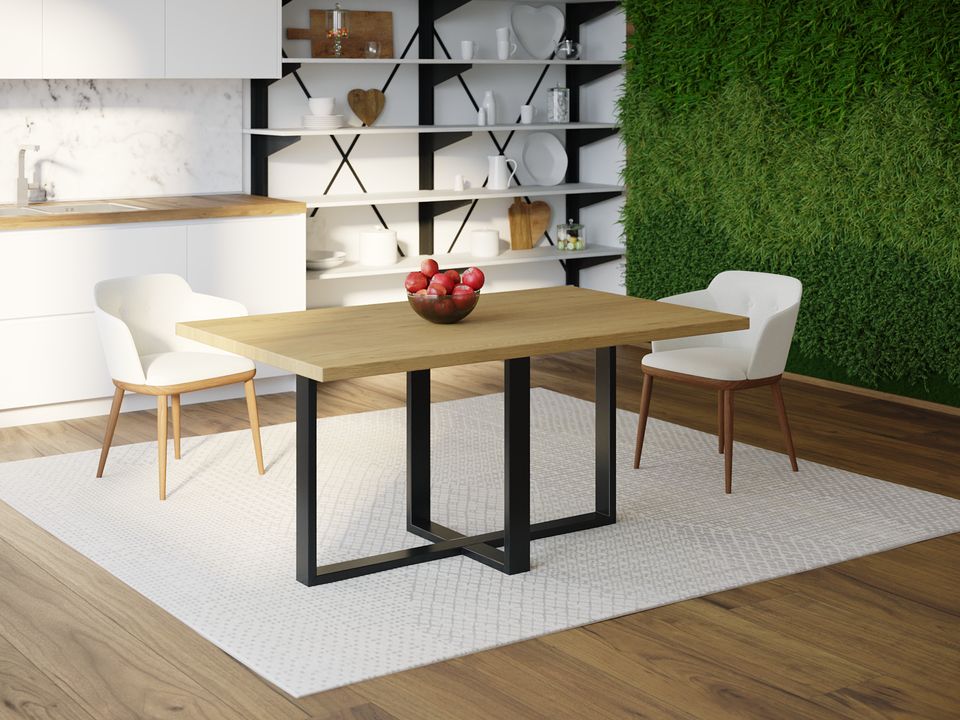 

Обеденный стол HYGGE HG163 Тістед 135 х 80 х 75 см ДСП Дуб Светлый