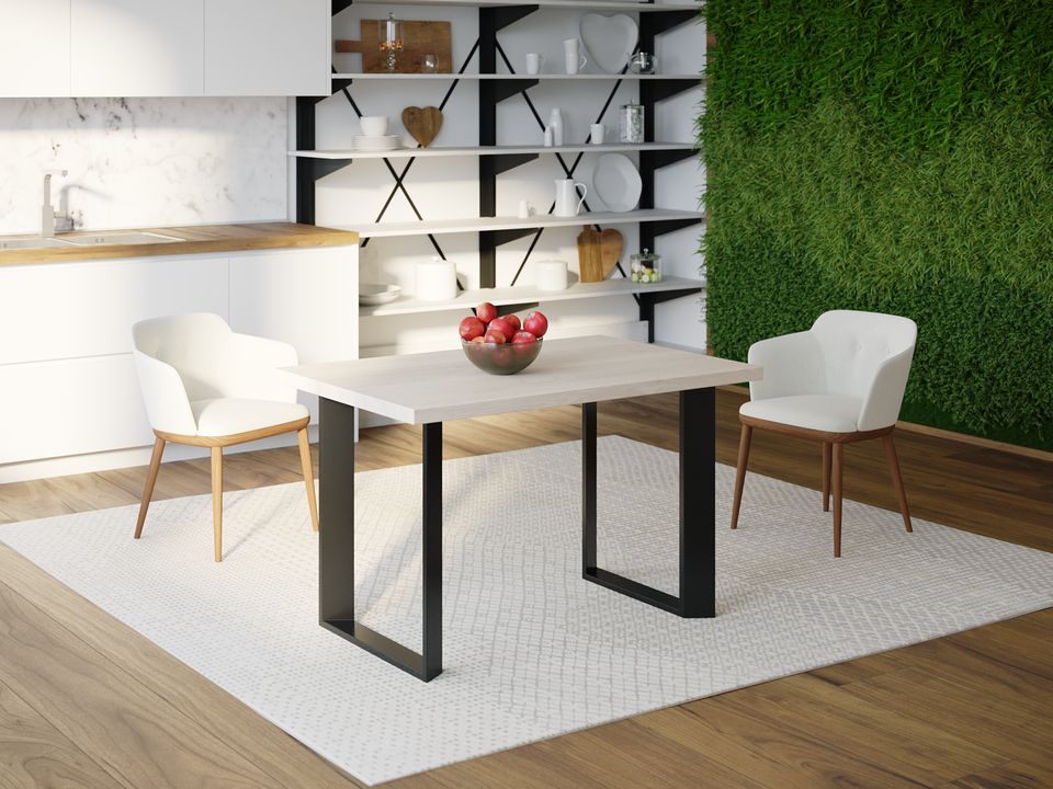 

Обеденный стол HYGGE HG115 Гернінг 120 х 80 х 75 см ДСП Дуб Белый