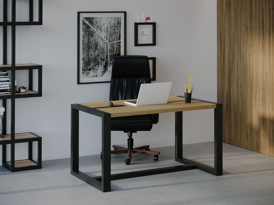 

Компьютерный стол HYGGE HG107 Гладсаксе 135 х 80 х 75 см ДСП Дуб Светлый