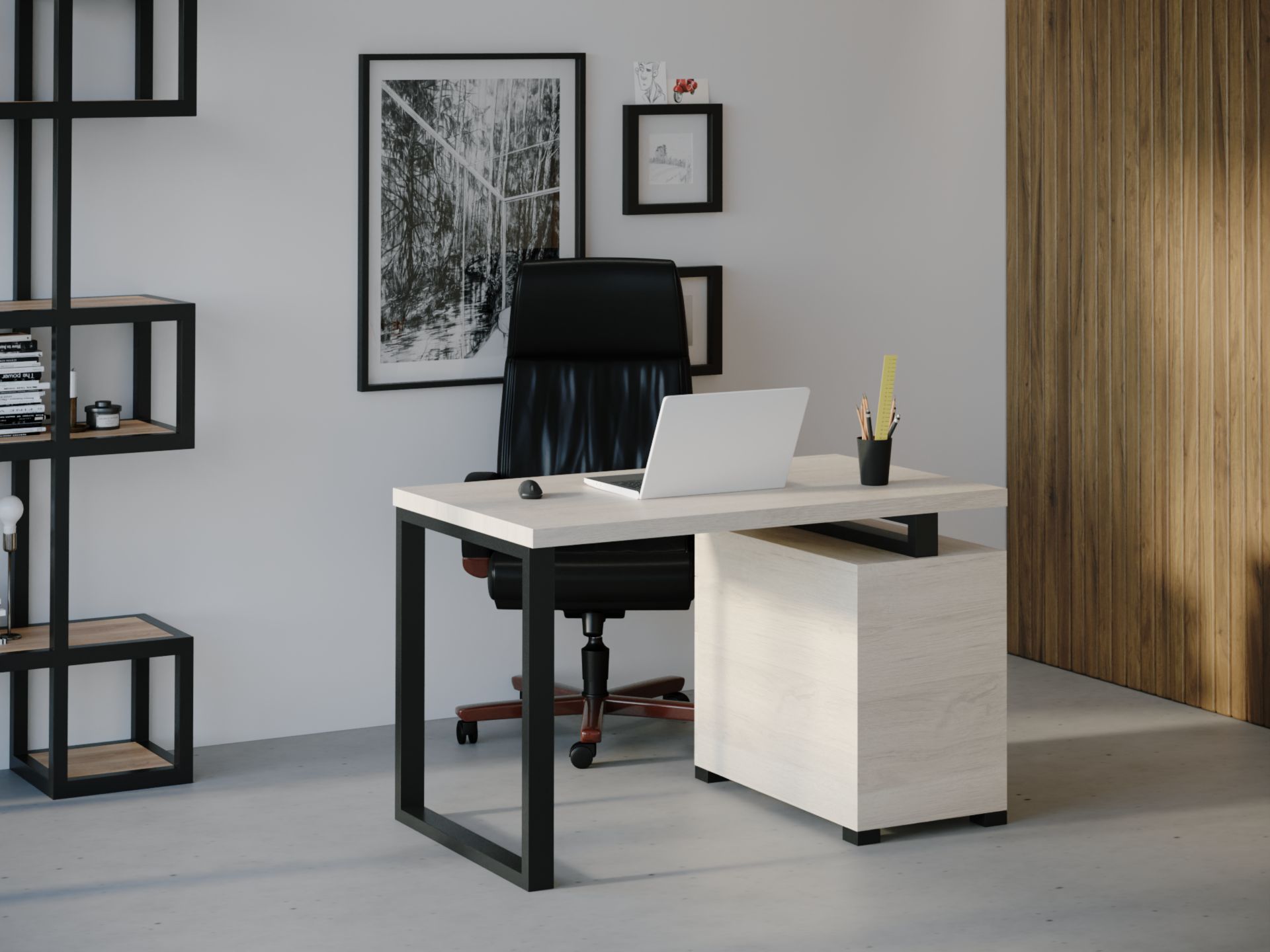 

Компьютерный стол HYGGE HG024 Арендал 135 х 80 х 75 см ДСП Дуб Белый