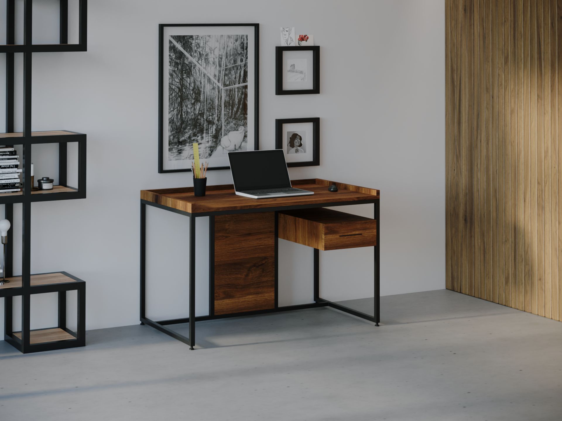 

Компьютерный стол HYGGE HG026 Гейло 120 х 80 х 75 см ДСП Дуб Ореховый