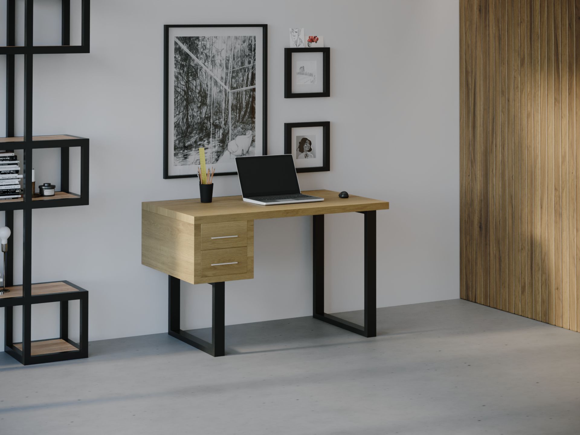 

Компьютерный стол HYGGE HG030 Кристиансунд 150 х 80 х 75 см ДСП Дуб Светлый