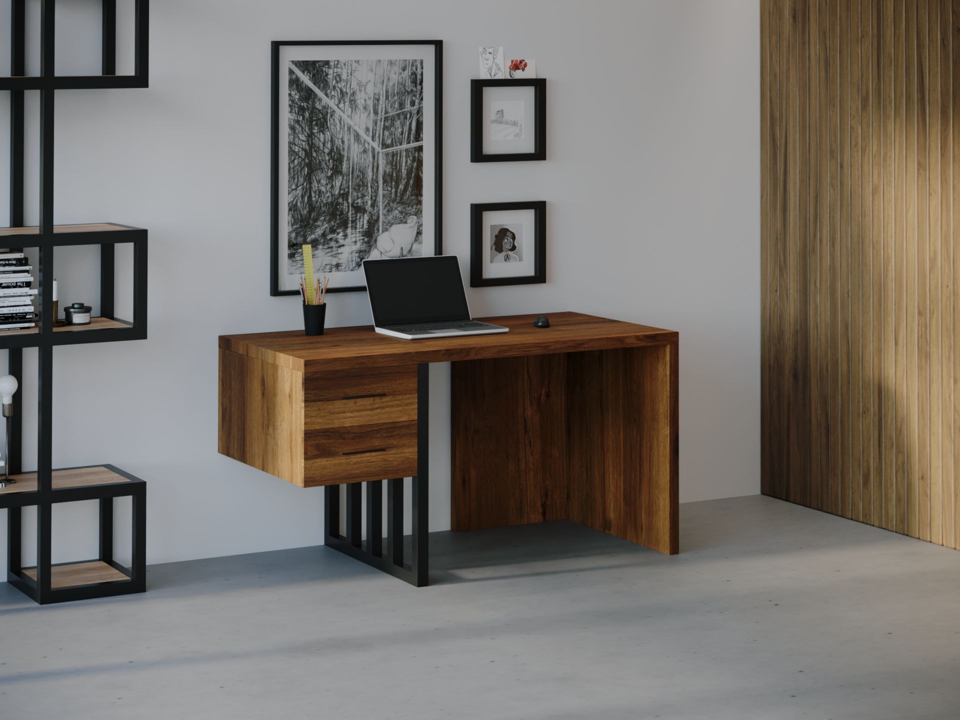 

Компьютерный стол HYGGE HG036 Нарвик 135 х 80 х 75 см ДСП Дуб Ореховый