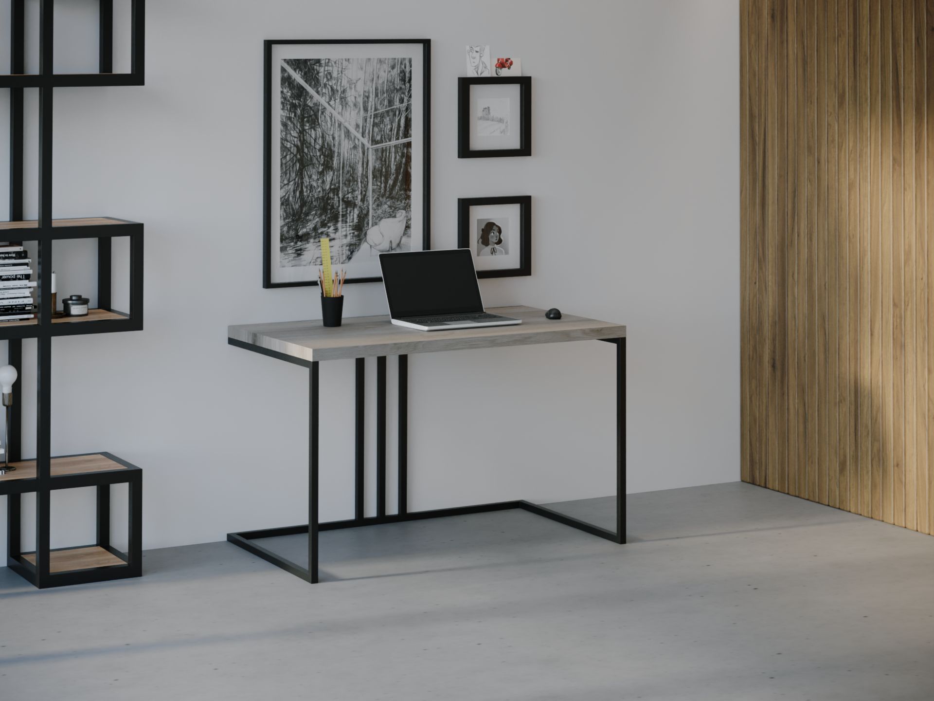

Компьютерный стол HYGGE HG027 Гейрангер-фьорд 150 х 80 х 75 см ДСП Дуб Серый