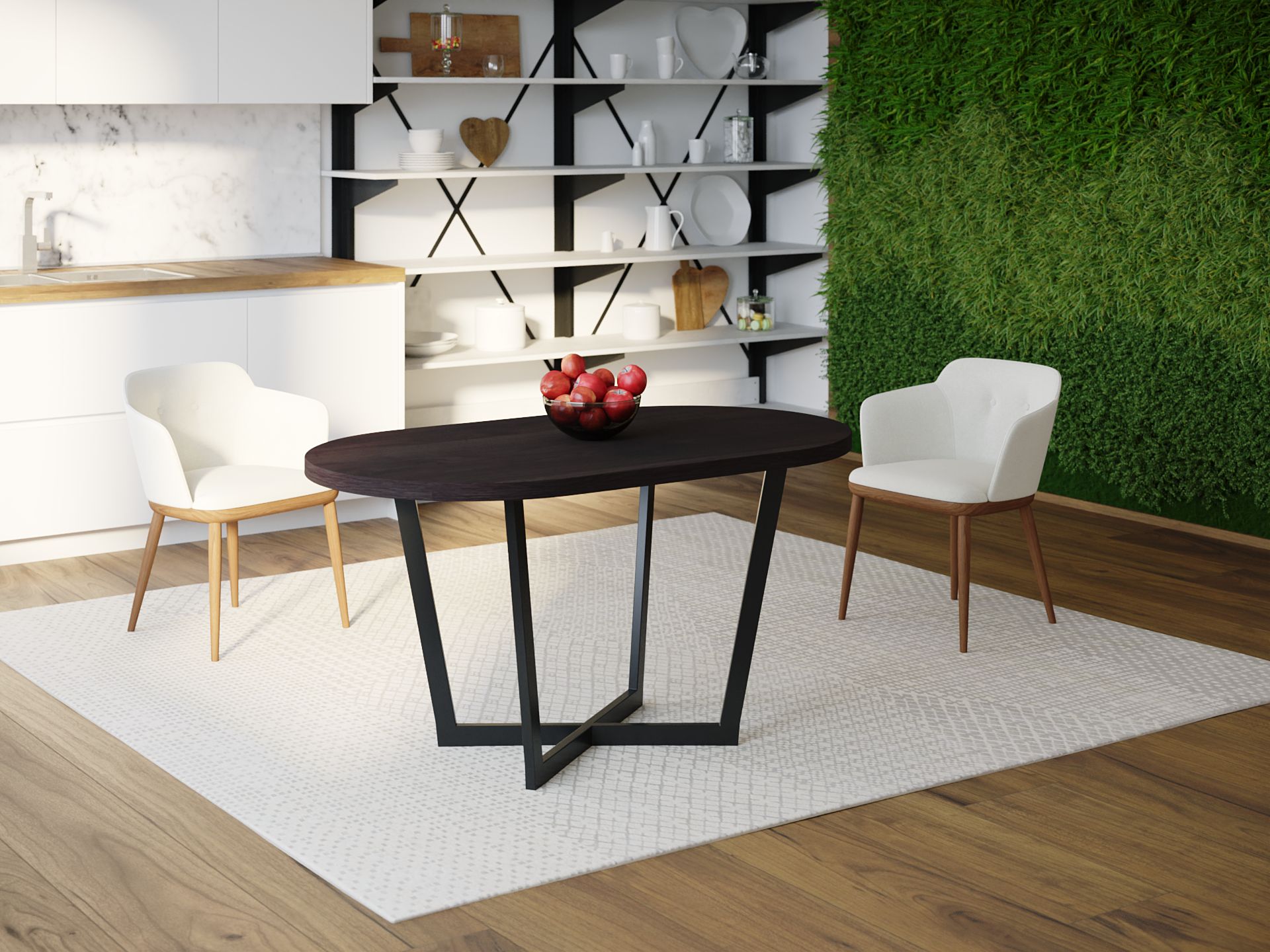 

Обеденный стол HYGGE HG020 Бурно 135 х 80 х 75 см ДСП Дуб Венге