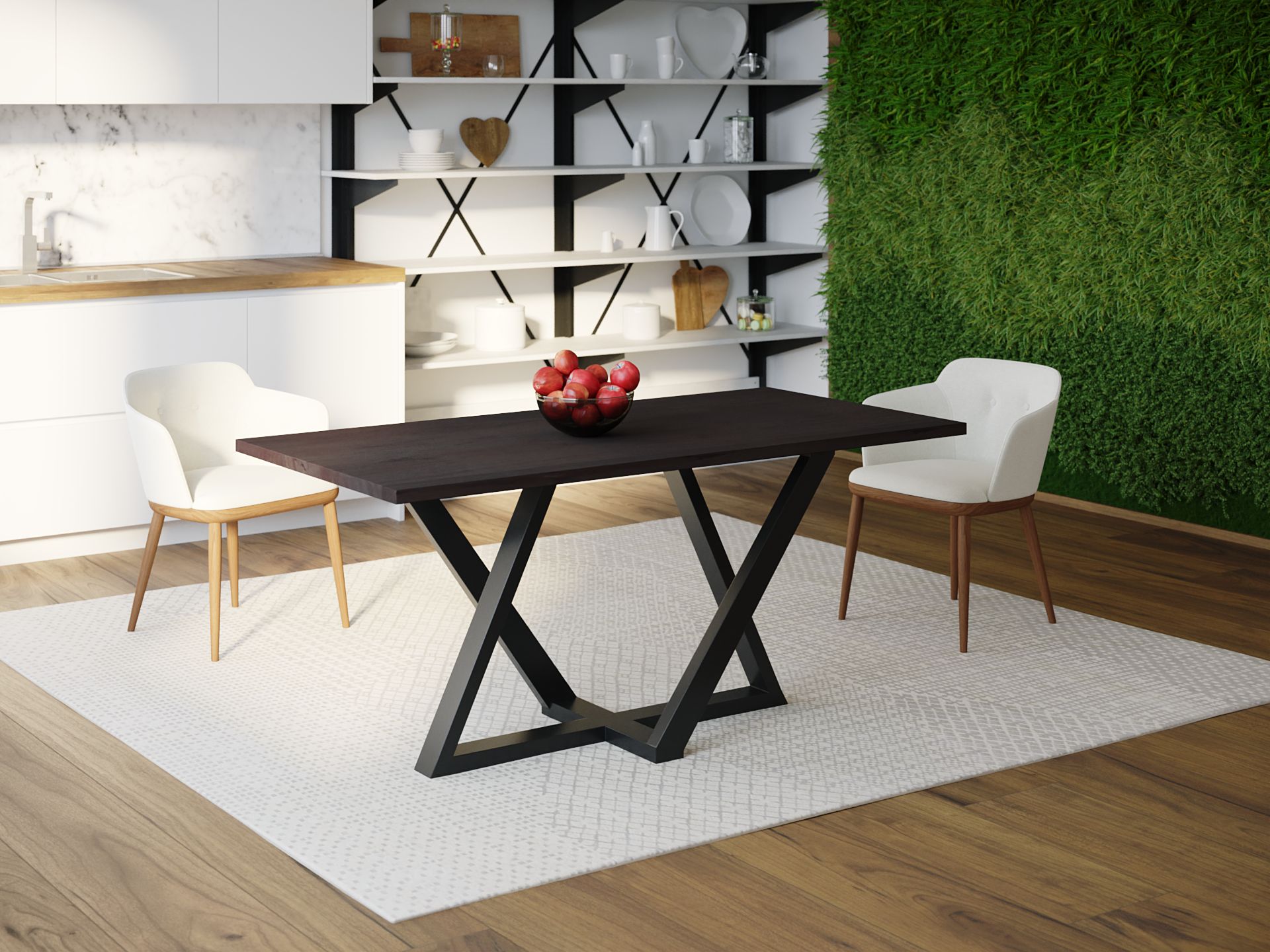 

Обеденный стол HYGGE HG041 Освольд 135 х 80 х 75 см ДСП Дуб Венге