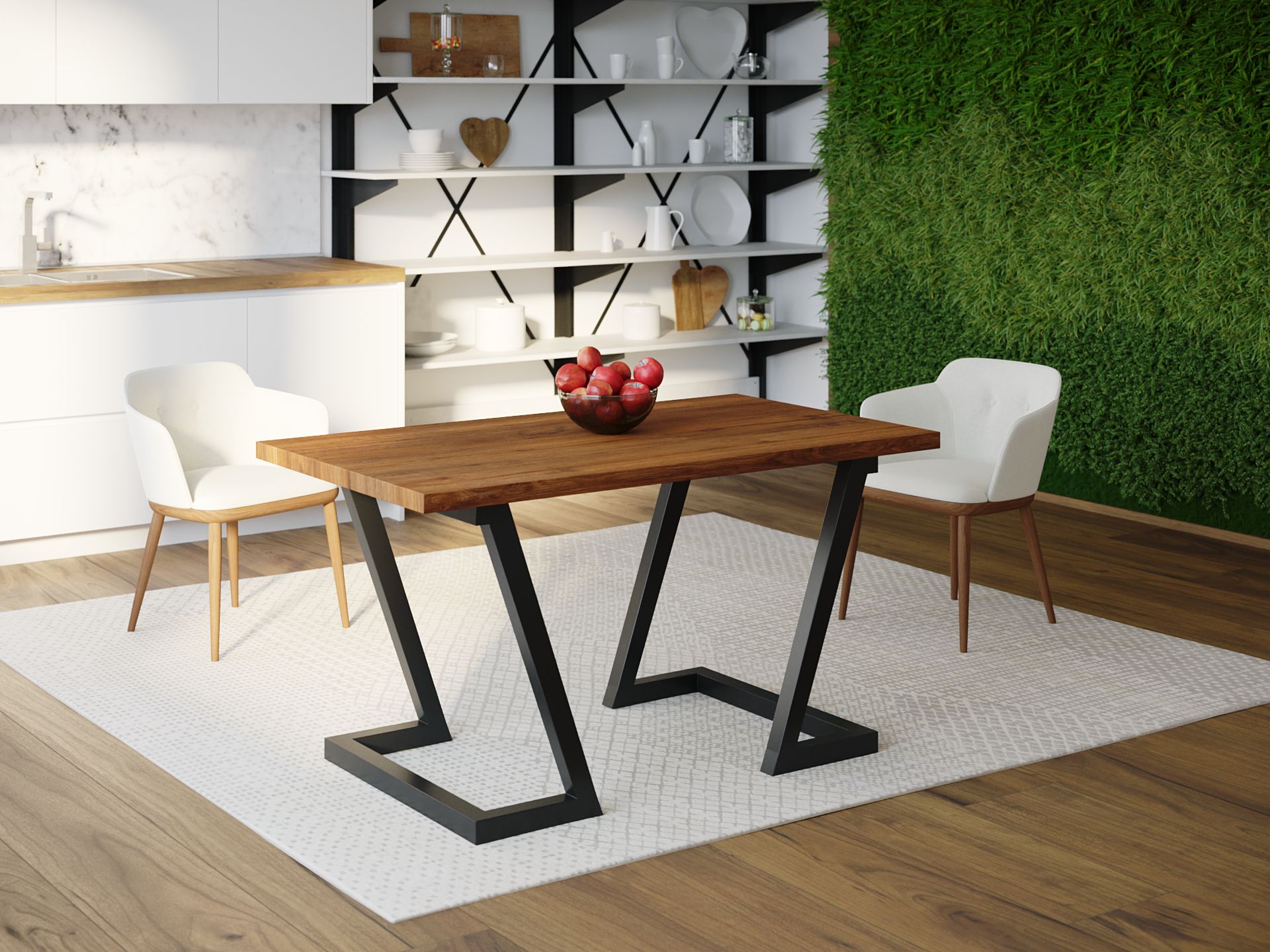 

Обеденный стол HYGGE HG040 Скальт 150 х 80 х 75 см ДСП Дуб Ореховый