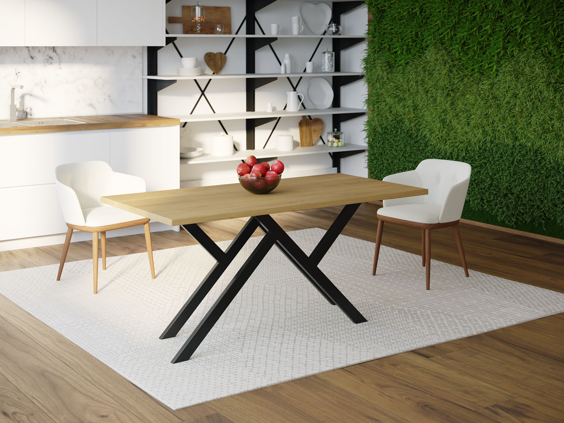 

Обеденный стол HYGGE HG042 Траун 120 х 80 х 75 см ДСП Дуб Светлый