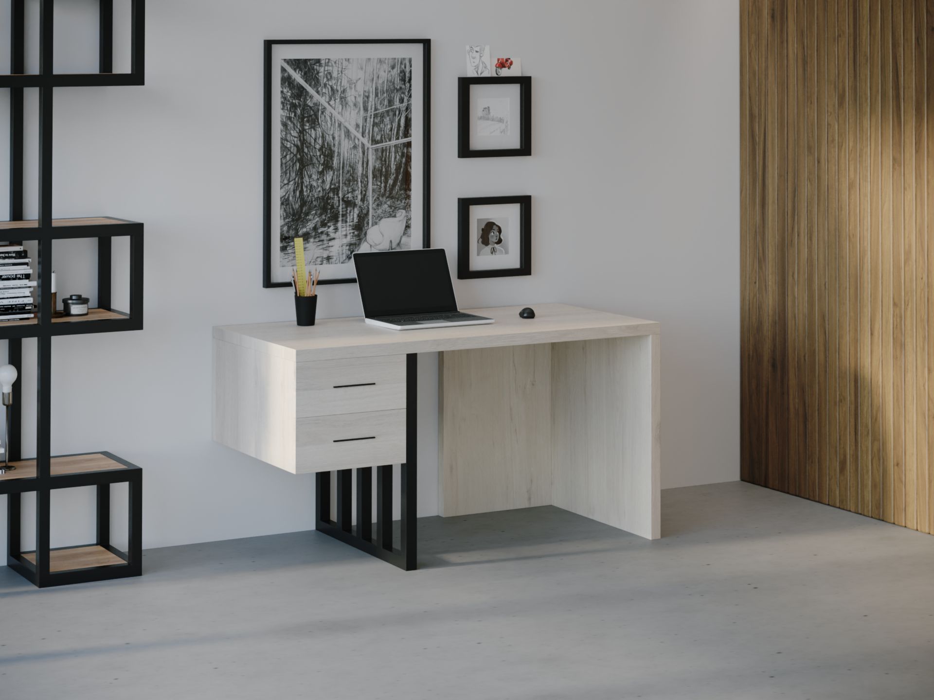 

Компьютерный стол HYGGE HG036 Нарвик 120 х 80 х 75 см ДСП Дуб Белый
