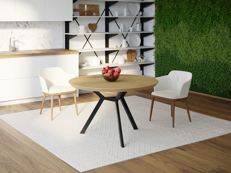 

Обеденный стол HYGGE HG149 Нюкебінг Круглый 75 х 75 х 75 см ДСП Дуб Светлый