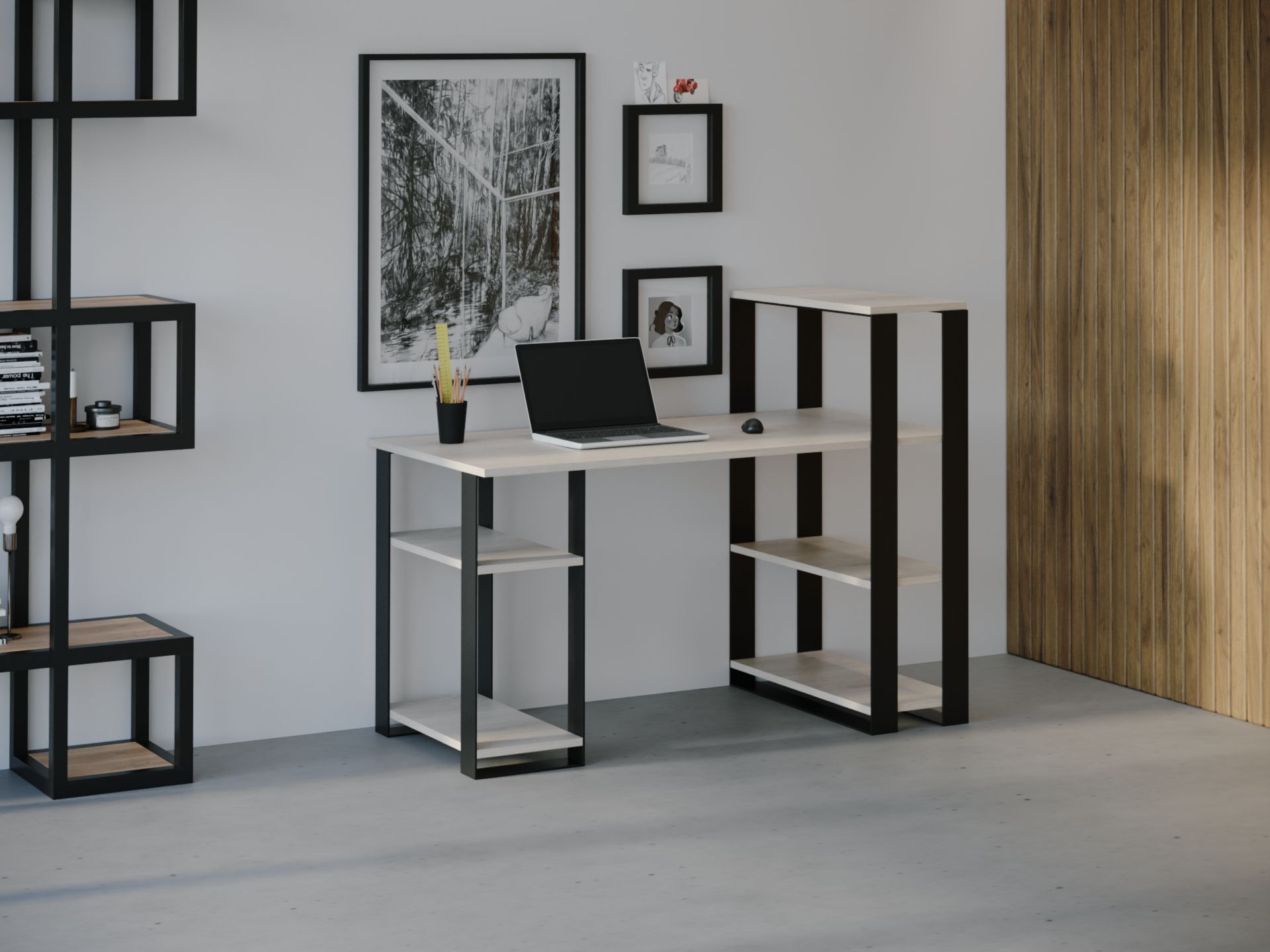 

Компьютерный стол HYGGE HG031 Лиллехаммер 135 х 80 х 75 см ДСП Дуб Белый
