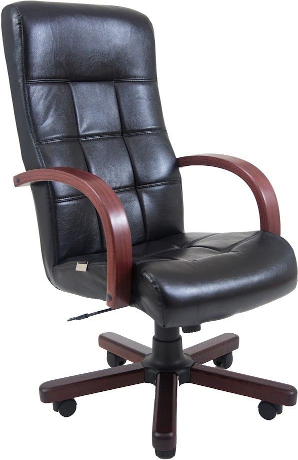 

Офисное Кресло Руководителя Вирджиния Титан Black Wood М2 AnyFix Черное