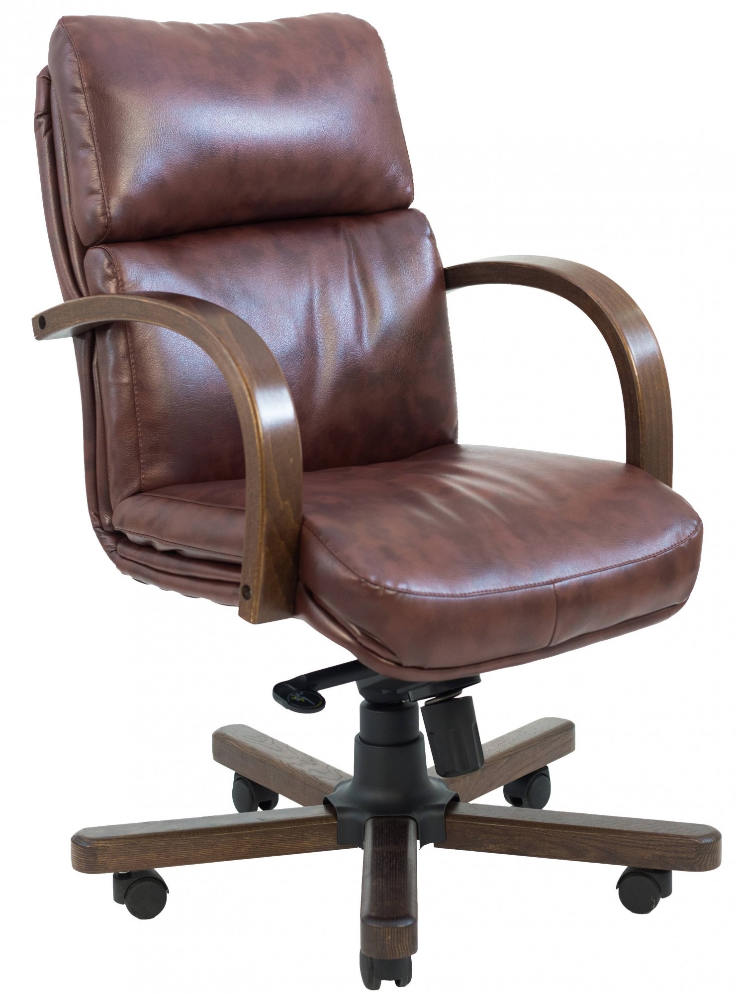 

Офисное Кресло Руководителя Dakota Мадрас Dark Brown Wood М2 AnyFix Коричневое