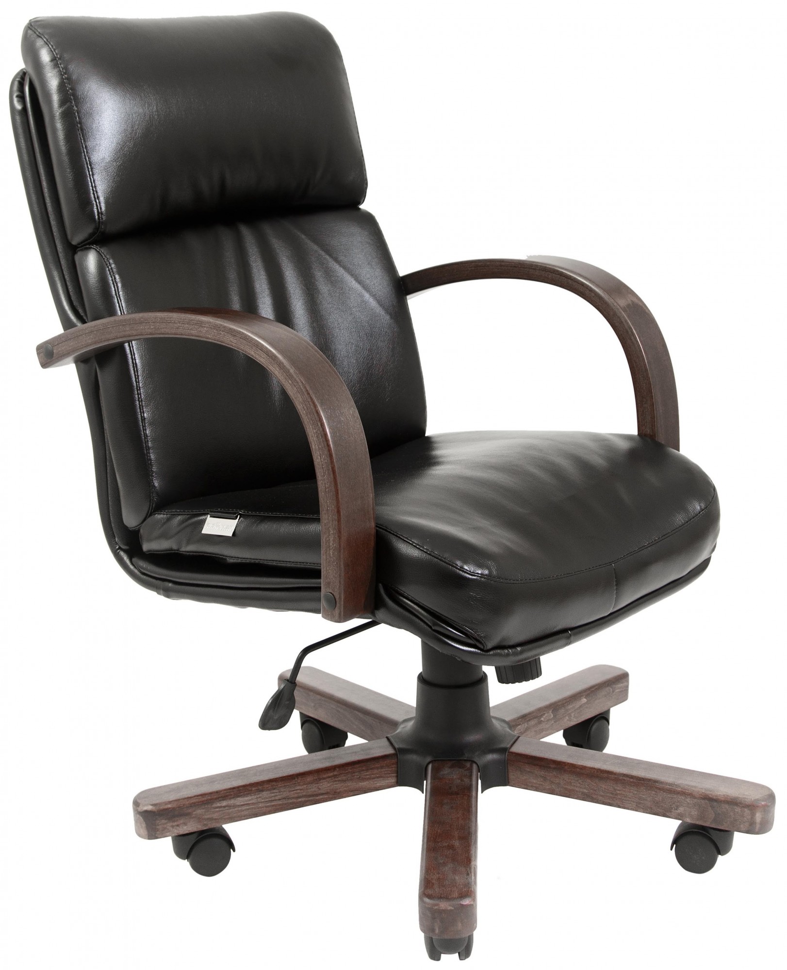 

Офисное Кресло Руководителя Dakota Кожа Lux Wood М2 AnyFix Черное