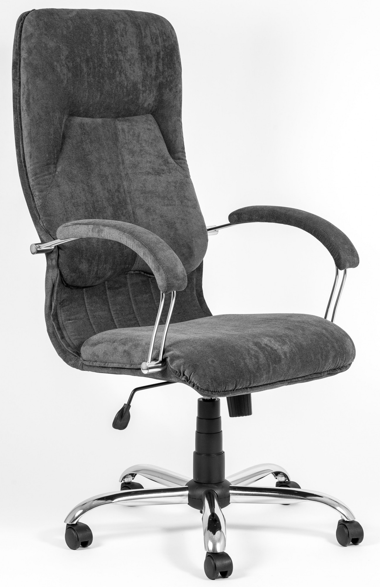 

Офисное Кресло Руководителя Nicosia Grey Velour Хром М1 Tilt Серое