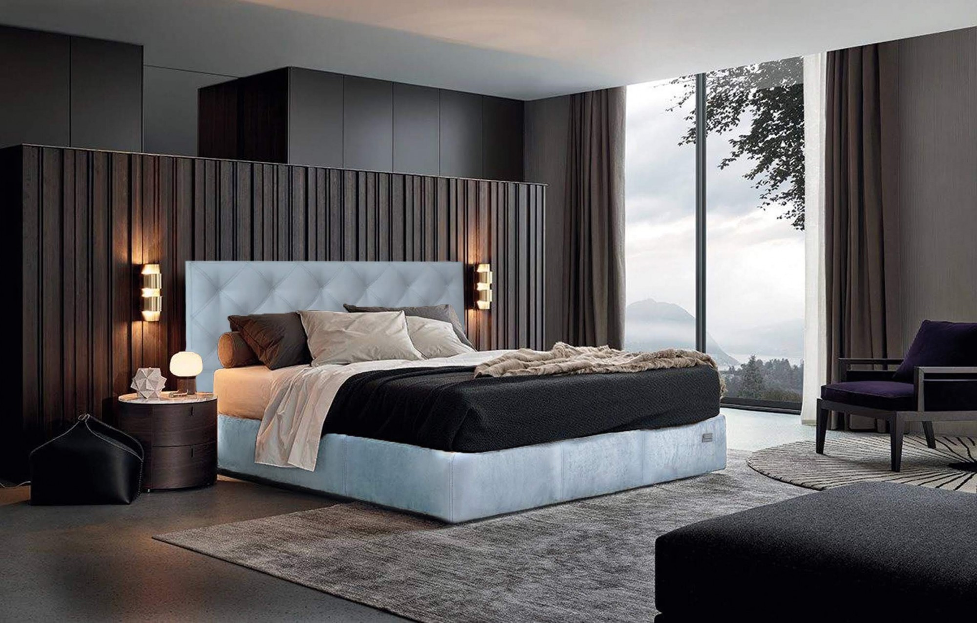 

Кровать Двуспальная Bristol Standart 160 х 200 см Cervo 31 Синяя