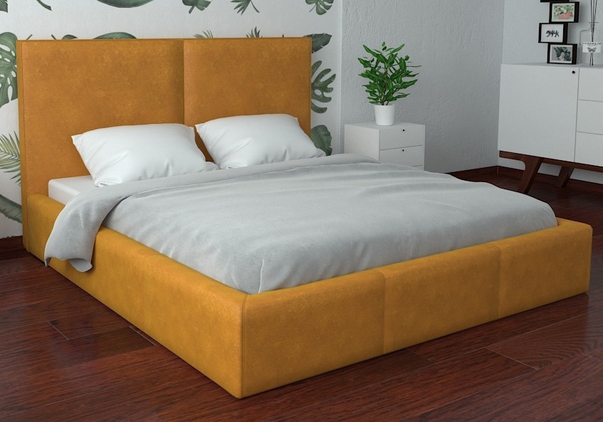 

Кровать Двуспальная Delhi Standart 180 х 200 см Мустанг Желтая