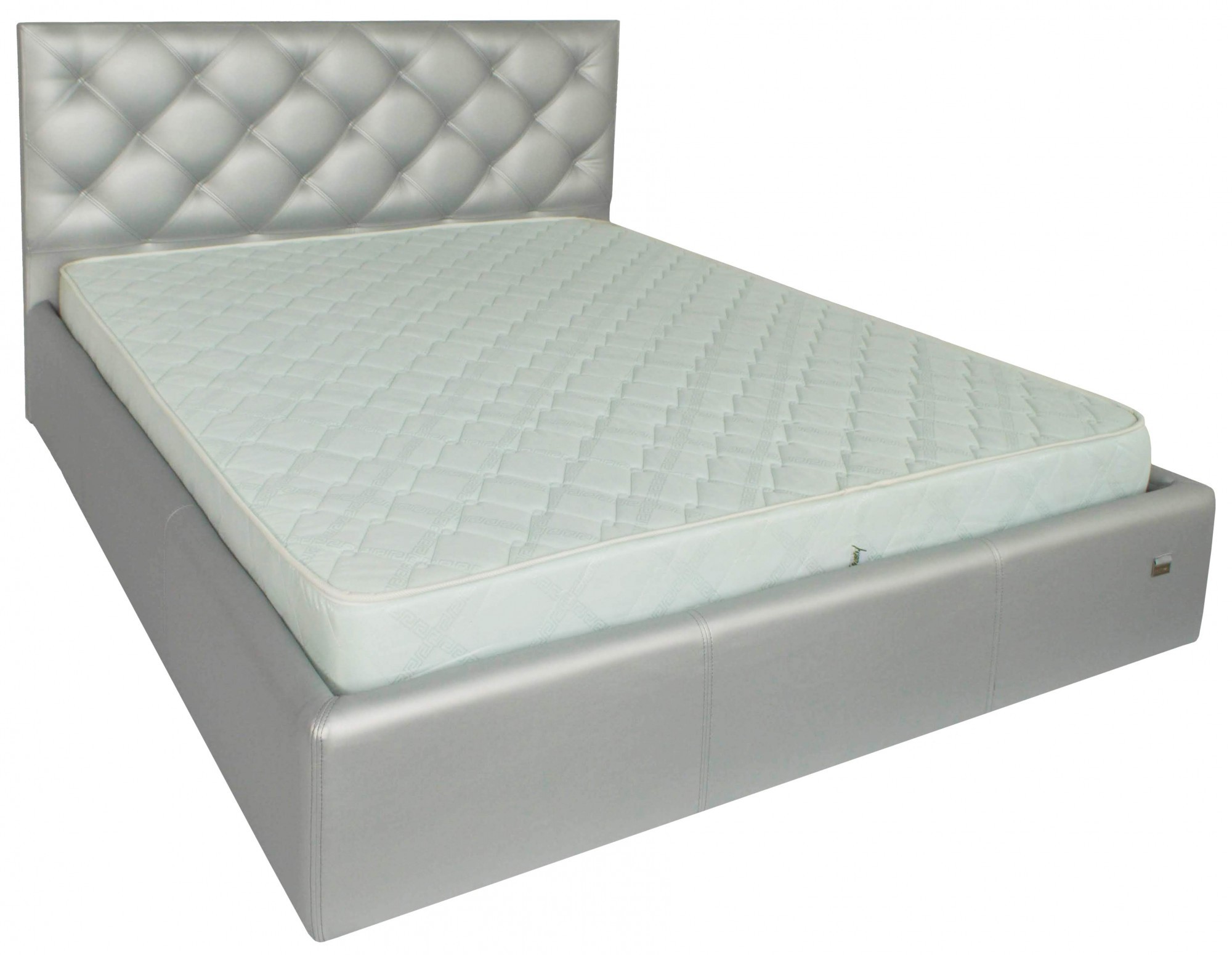

Кровать Bristol Comfort 140 х 200 см Zeus Deluxe Silver С подъемным механизмом и нишей для белья Серебристая
