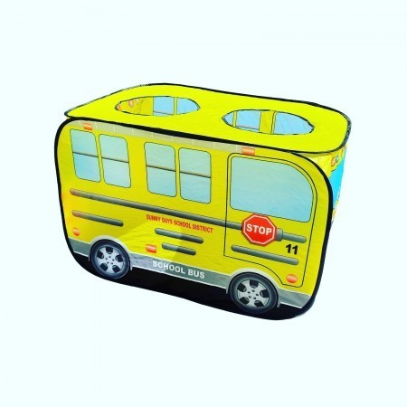

Детская игровая палатка Bambi 0340 желтая автобус в сумке