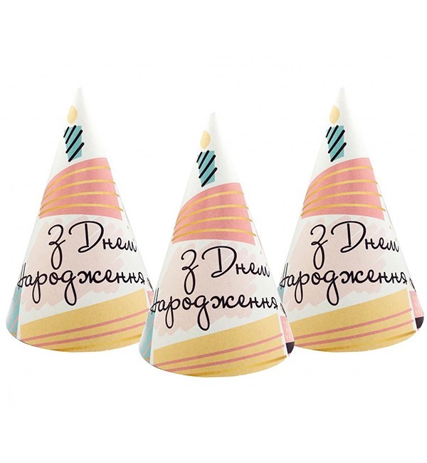 

Колпачки бумажные "Candle" (5шт.), Польша, высота - 20 см, картон высокого качества