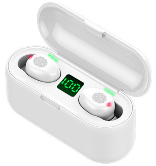 

Беспроводные Bluetooth наушники F9 TWS Touch Белый IPX7 Green LED