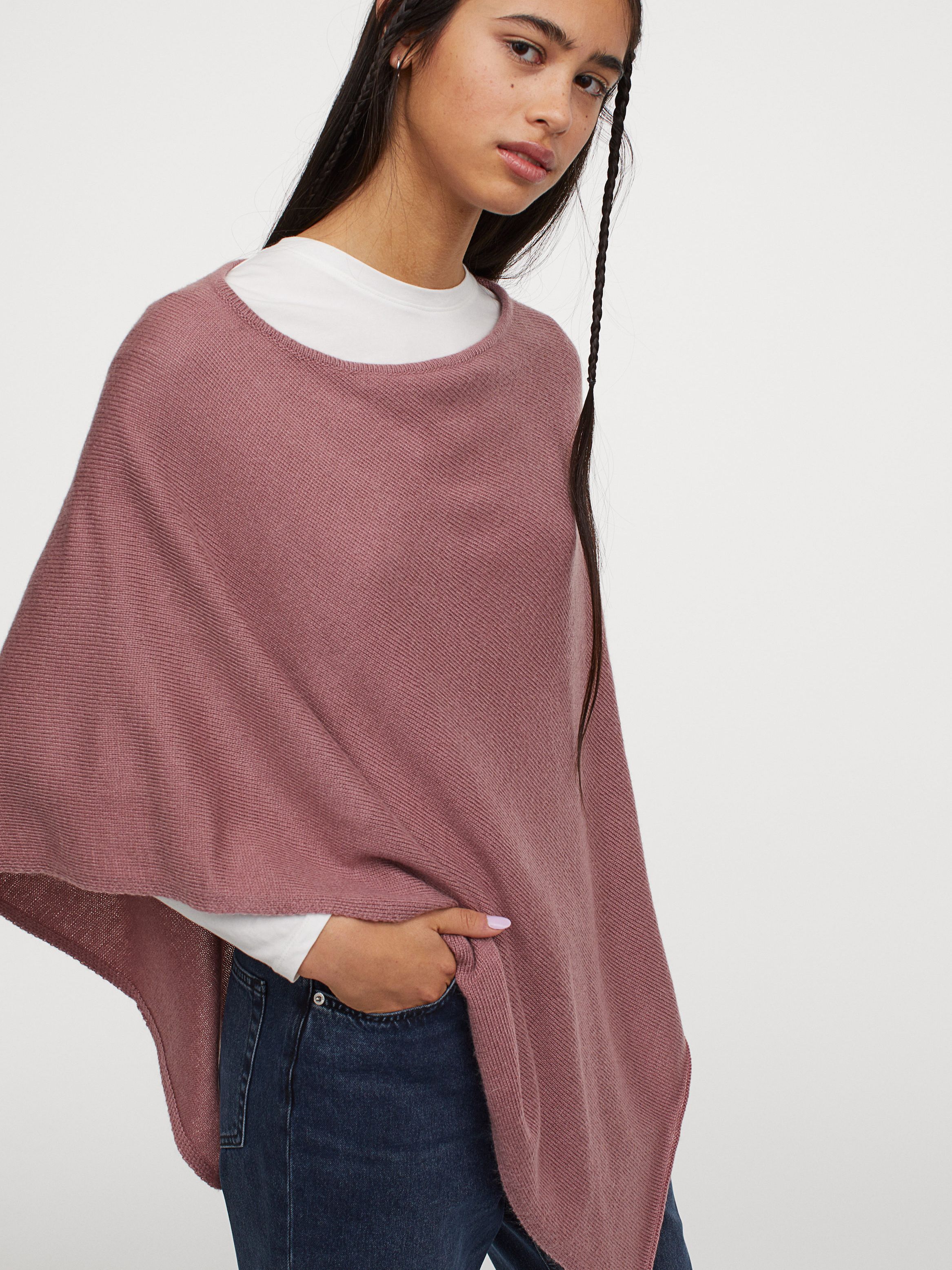 

Пончо H&M 01-0702368-0 One Size Розовое (СА2000001712962)