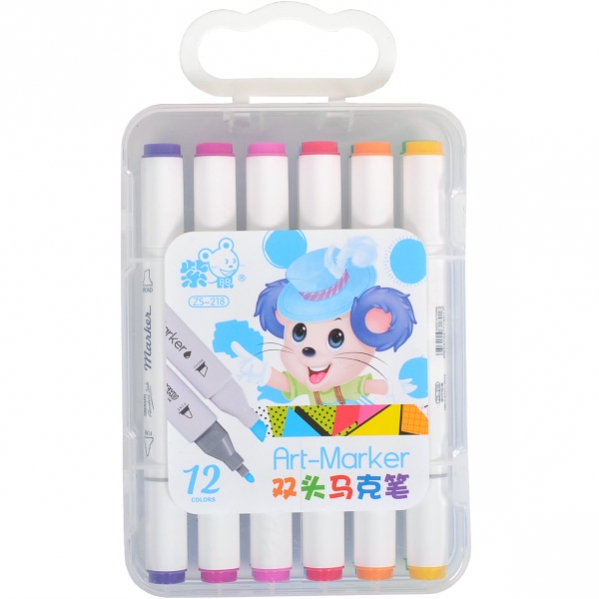 

Фломастеры двусторонние COLOR-IT Art Marker 12 цветов - COLOR-IT - 218-12