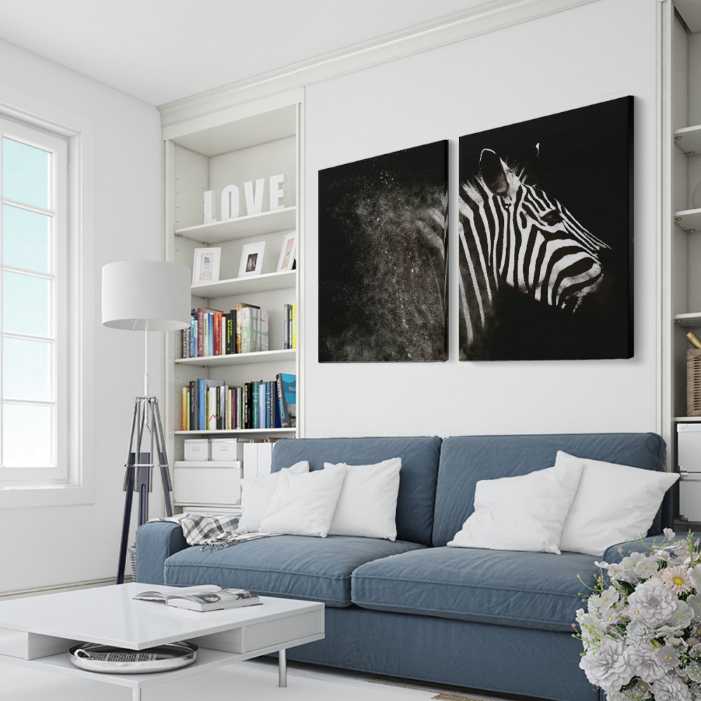 

Модульная картина из двух частей Zebra Spirit 153x100 см
