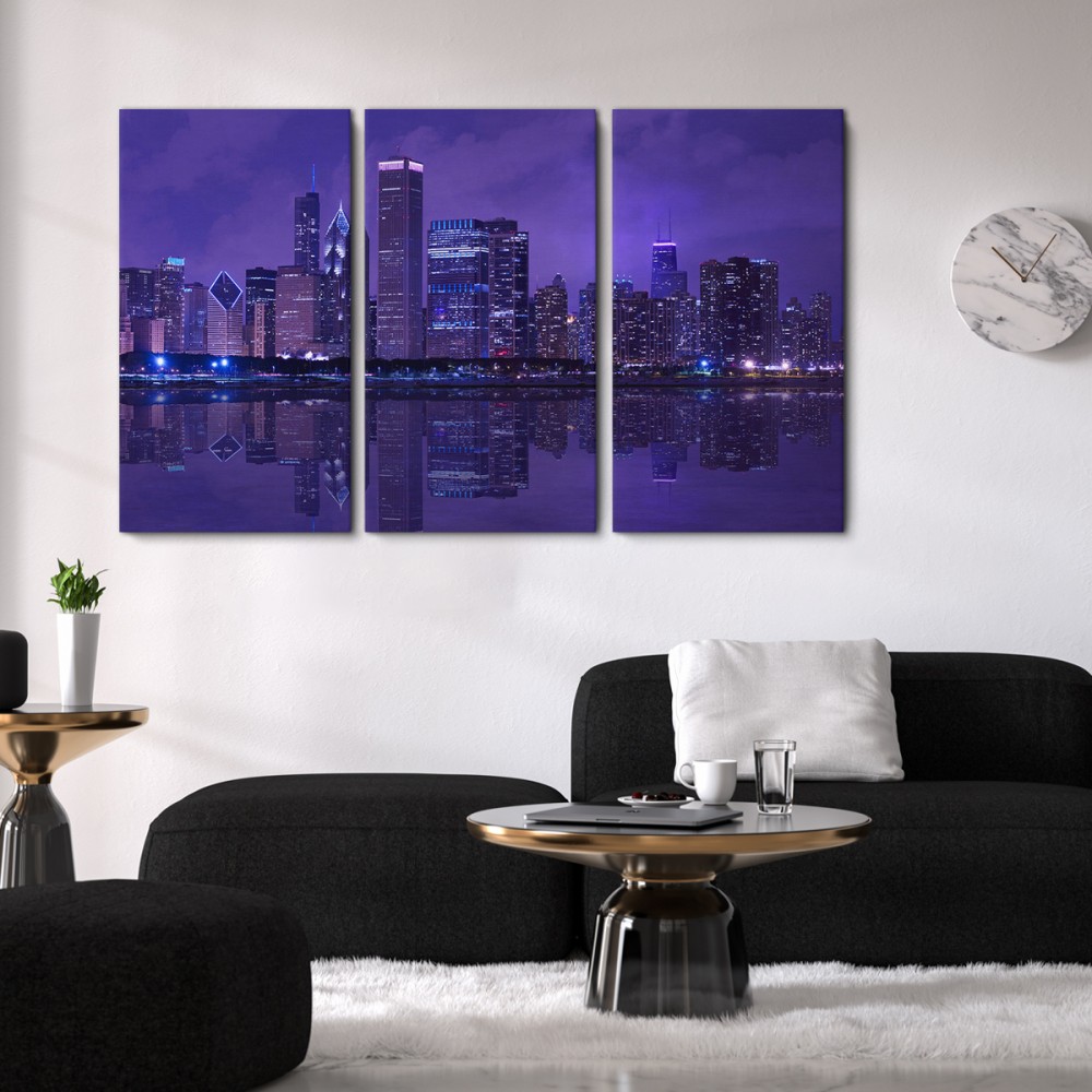 

Модульная картина из трех частей Полночь 126x80 см