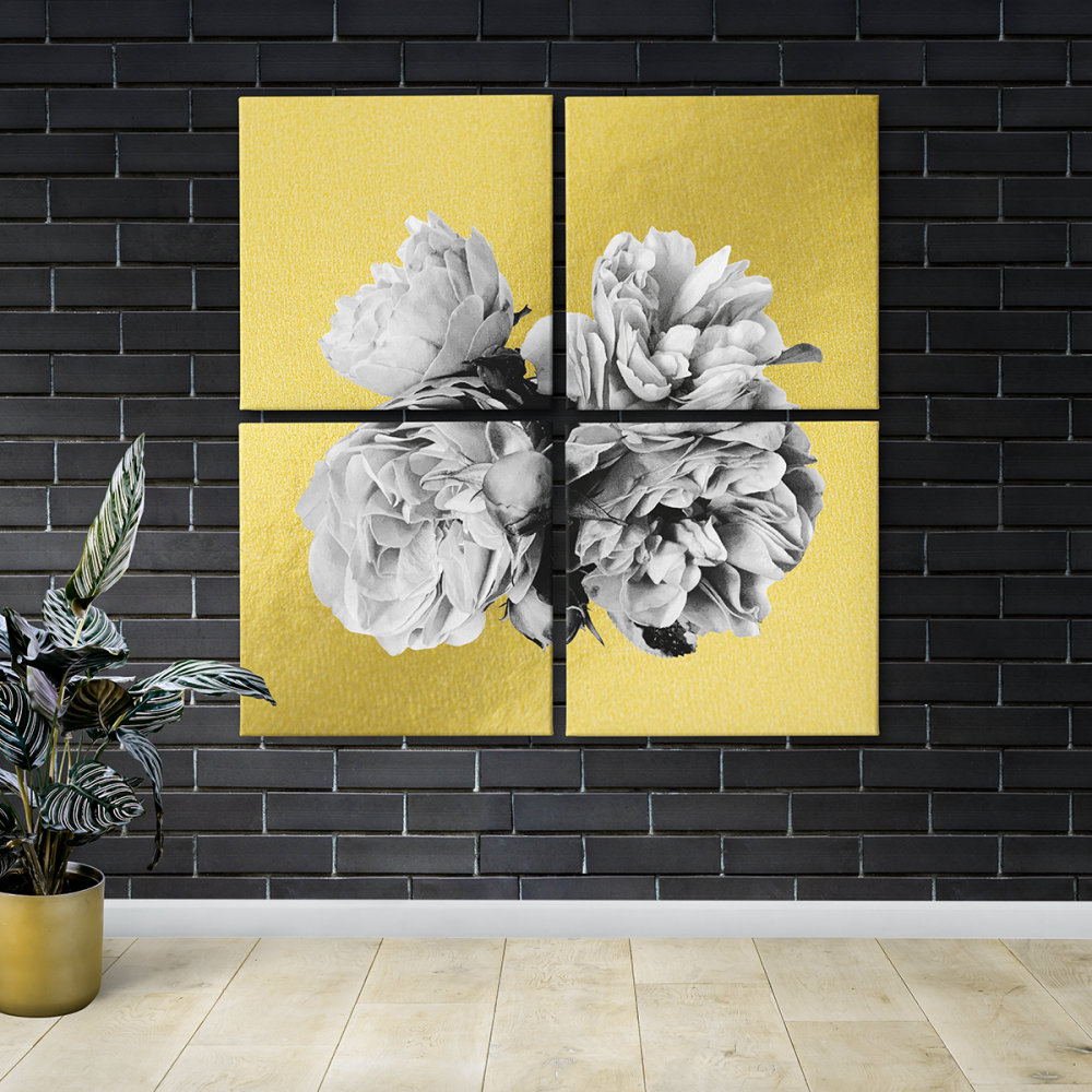 

Модульная картина из четырех частей Белые Пионы 103x103 см